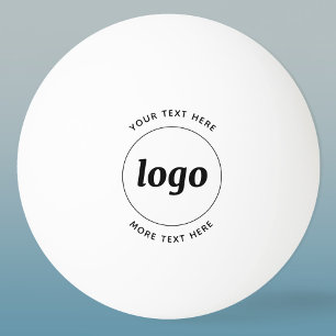 Pelota De Ping Pong Logotipo simple con negocio de texto