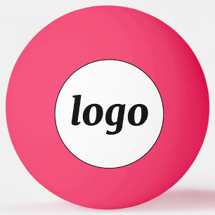 Pelota De Ping Pong Logotipo simple promoción de marca comercial rosa