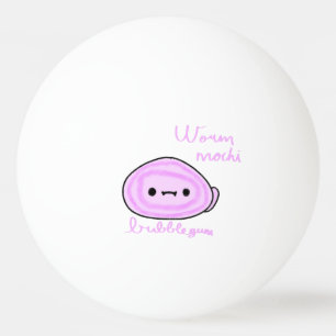 Pelota De Ping Pong Lombriz Cute Mochi Animal Mochi Divertido