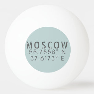 Pelota De Ping Pong Longitud de la latitud de Moscú