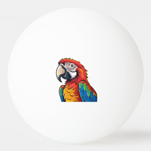 Pelota De Ping Pong Loro guacamayo (Anverso)