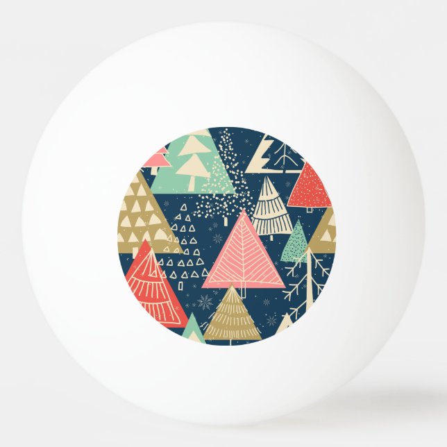 Pelota De Ping Pong Los Árboles de Navidad Festivan El Ilustracion Sin (Anverso)