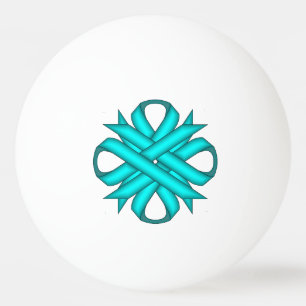 Pelota De Ping Pong Lt Blue / Clover Ribbon Verde azulado por Kenneth