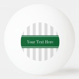 Pelota De Ping Pong Lt Gris Raya Blanca Bosque Verde Nombre Monograma