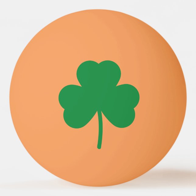 Pelota De Ping Pong Lucky Clover St Patrons Day Green Shamrock (Anverso)