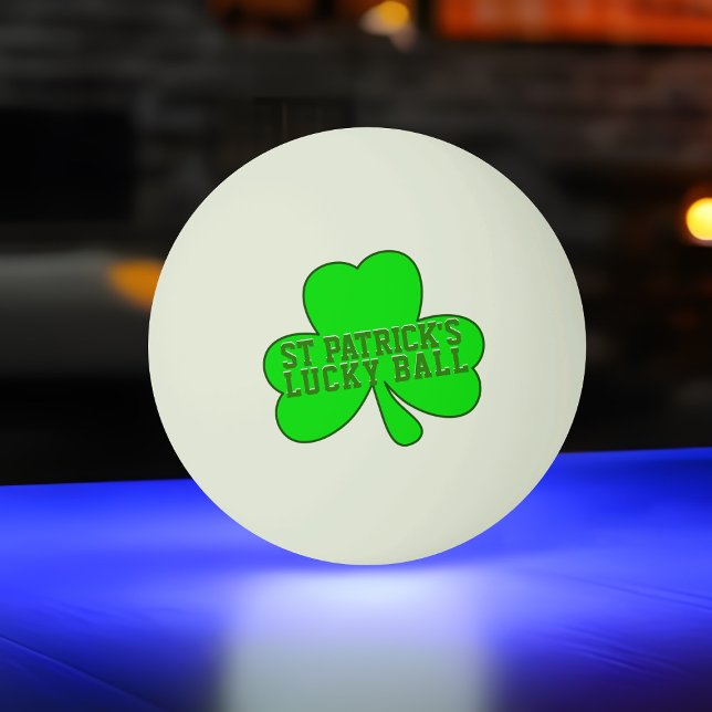 Pelota De Ping Pong Lucky Shamrock St Patricks Day Ping Pong Ball (Subido por el creador)