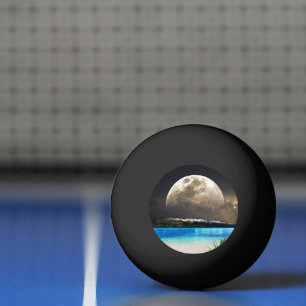 Pelota De Ping Pong Luna Y Playa