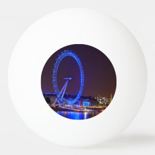 Pelota De Ping Pong Luz azul ojo de Londres en la noche