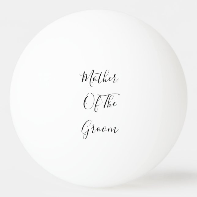 Pelota De Ping Pong Madre De Los Bodas Groom Elegante Favor De Regalo (Anverso)