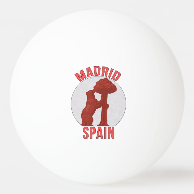 Pelota De Ping Pong Madrid España (Anverso)