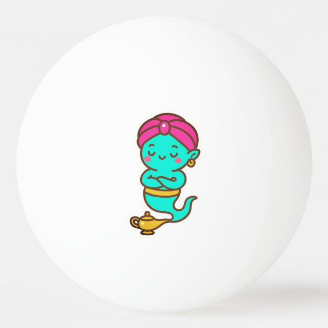 Pelota De Ping Pong Magical Kawaii Djinn - Espíritu neón (Anverso)