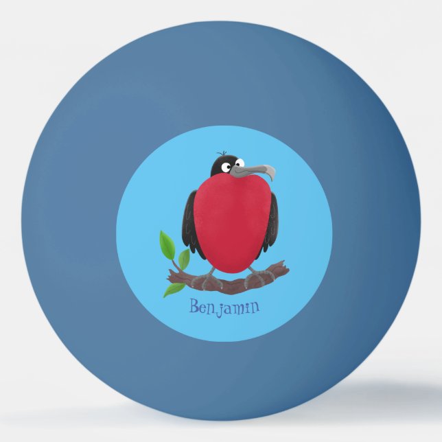Pelota De Ping Pong Magnífico personalizado de pájaro fragata (Anverso)