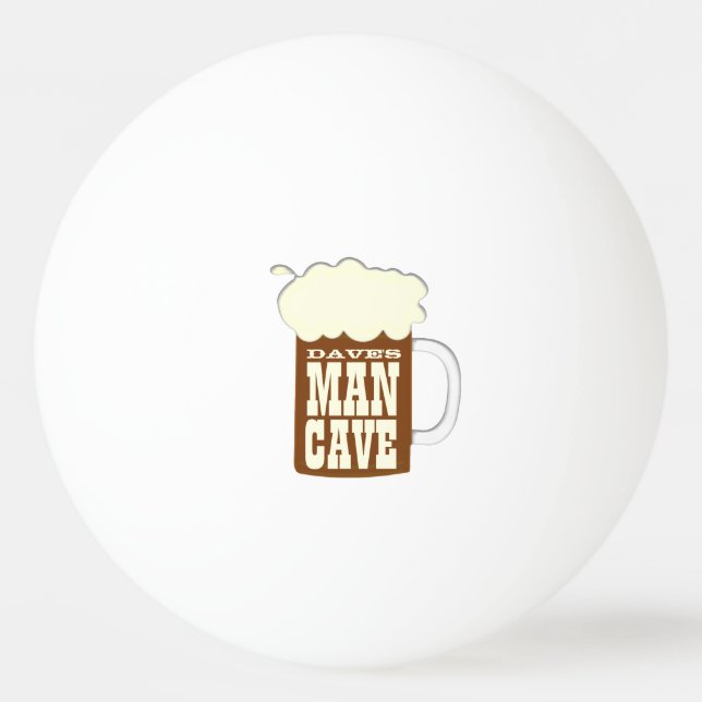 Pelota De Ping Pong Man Cave Beer Mug (Anverso)