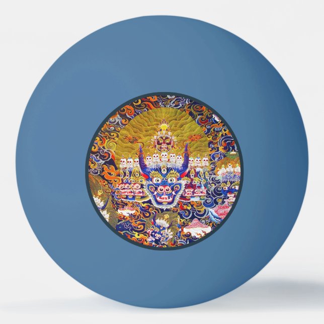 Pelota De Ping Pong Mandala oriental de Guay thangka dios Yamantaka (Anverso)