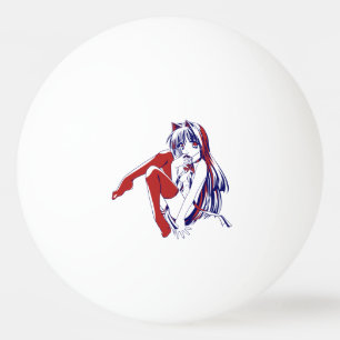 Pelota De Ping Pong Manga Americano Neko Gatita Kawaii Anime