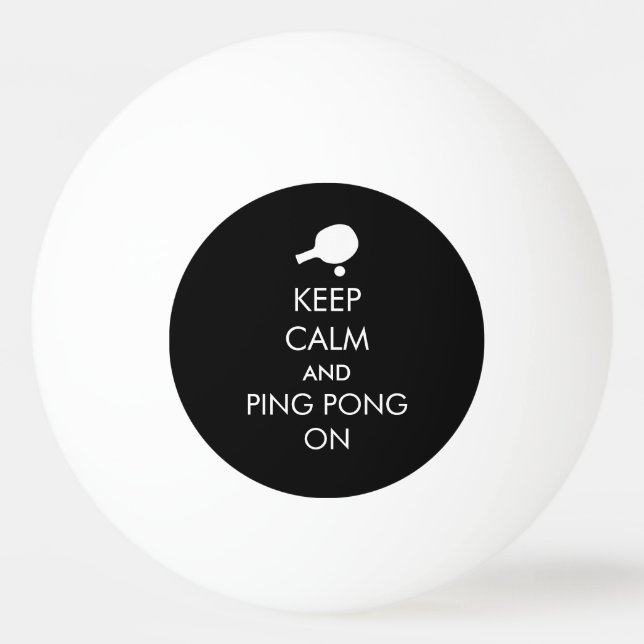 Pelota De Ping Pong Mantenga la calma Ping Pong (Anverso)