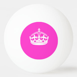 Pelota De Ping Pong MANTENGA TRANQUILA Ícono real en Personalizar rosa