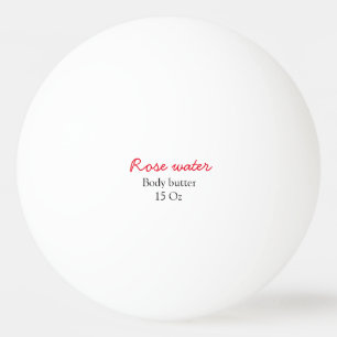 Pelota De Ping Pong Mantequilla corporal de rosa añadir texto nombre p