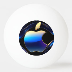 Pelota De Ping Pong Manzana dorada brillante con cintas metálicas líqu
