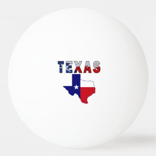 Pelota De Ping Pong Mapa de bandera con Texas