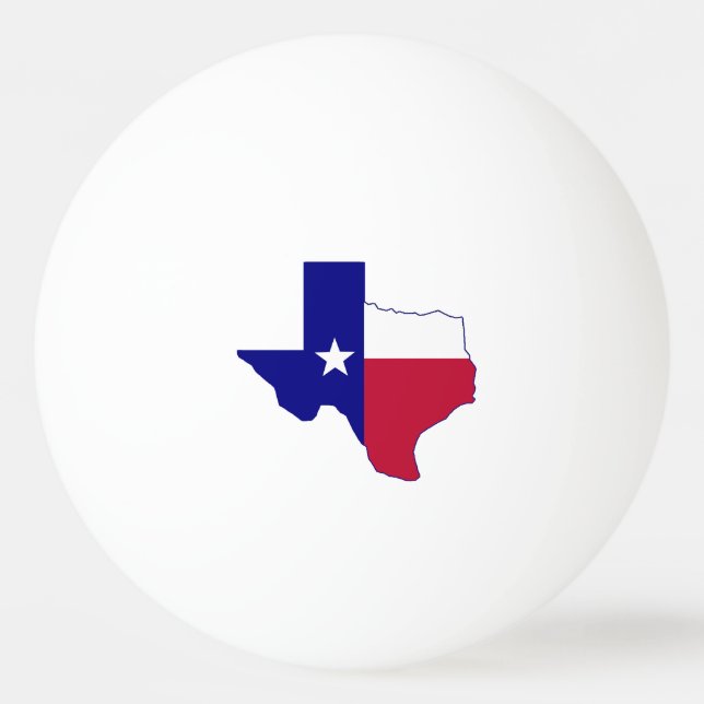 Pelota De Ping Pong Mapa de bandera de Texas (Anverso)