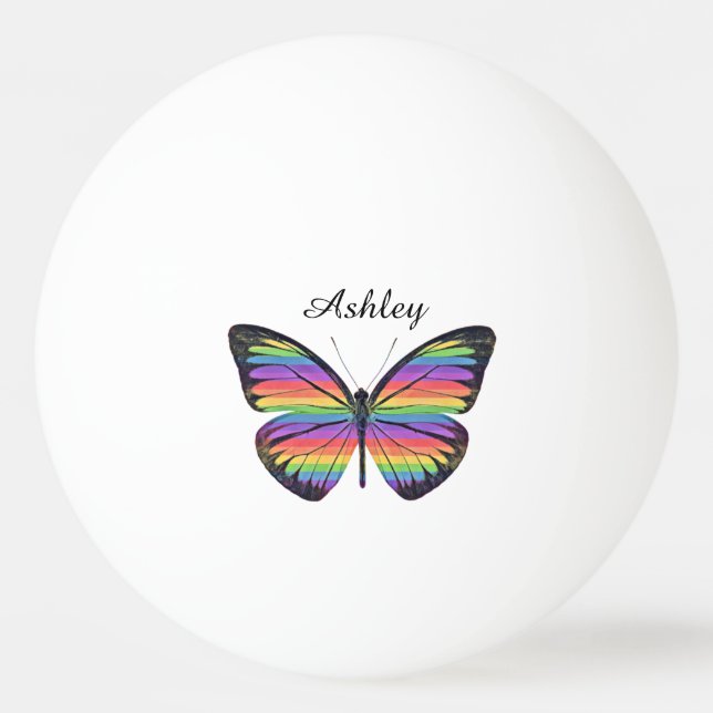 Pelota de Ping Pong Mariposa Personalizada (Anverso)