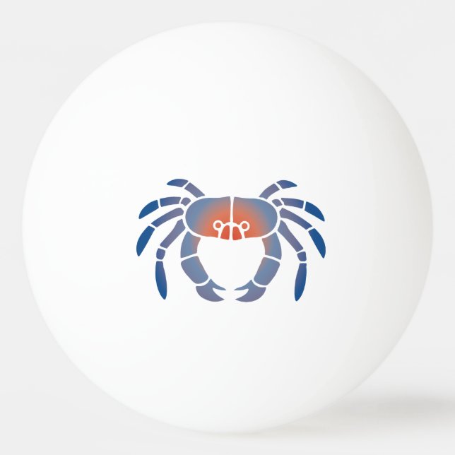 Pelota De Ping Pong Maryland Blue Crab Diseño Costero (Anverso)