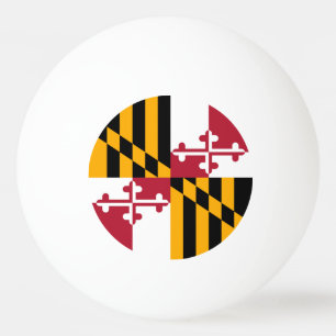 Pelota De Ping Pong Maryland State Flag colorea gráfico