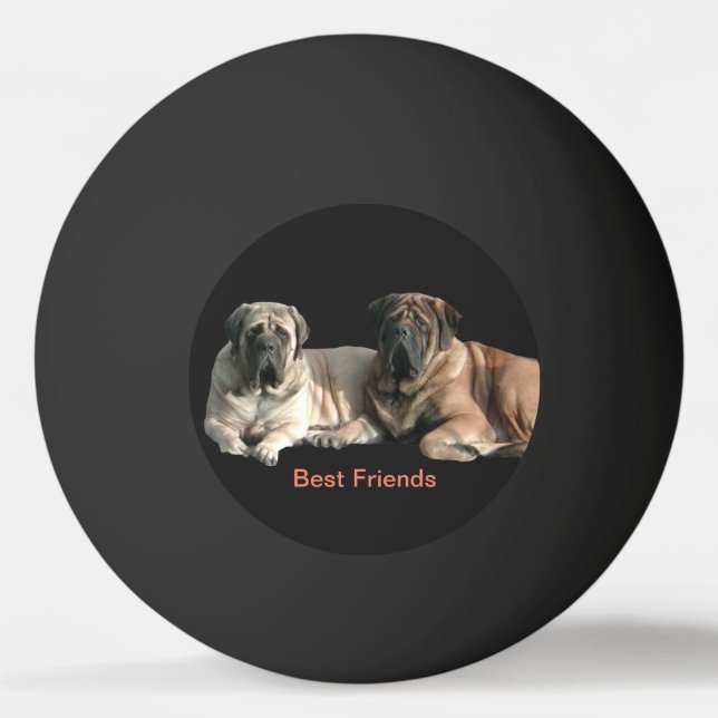 Pelota De Ping Pong Mastiff beste Freunde (Anverso)