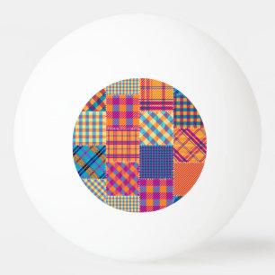 Pelota De Ping Pong Matraz textil: patrón vintage sin costuras.