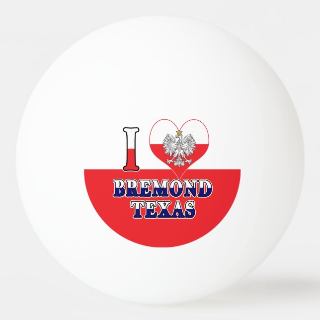 Pelota De Ping Pong Me encanta Bremond Texas (Anverso)