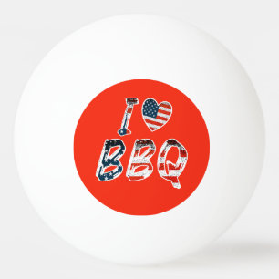 Pelota De Ping Pong Me encanta la barbacoa, patriota estadounidense