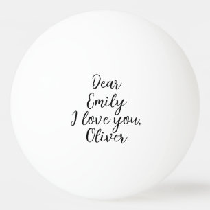 Pelota De Ping Pong Me encanta la plantilla de nombres