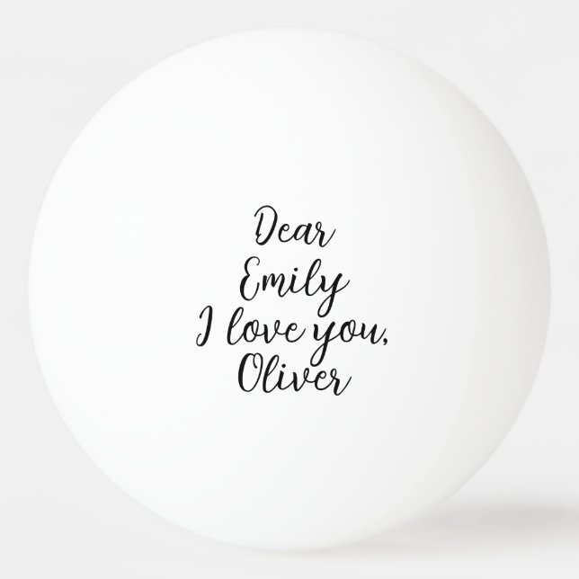 Pelota De Ping Pong Me encanta la plantilla de nombres (Anverso)