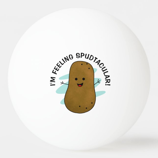 Pelota De Ping Pong Me siento Spudtacular Patata  (Anverso)