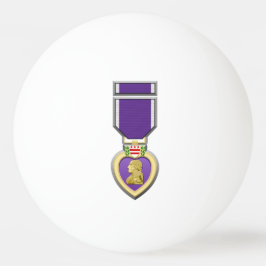 Pelota De Ping Pong Medalla del Corazón Morado Personalizable