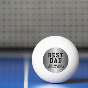 Pelota De Ping Pong Mejor Día del Padre Metálico Plateado de Papá