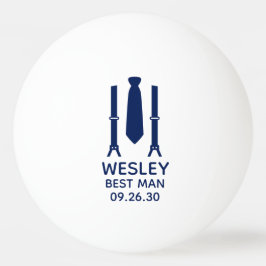 Pelota De Ping Pong Mejor Hombre Corbata Azul