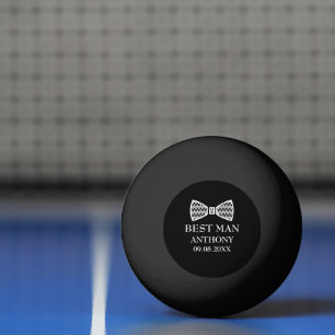 Pelota De Ping Pong Mejor hombre Despedida de soltero Boda negra moder
