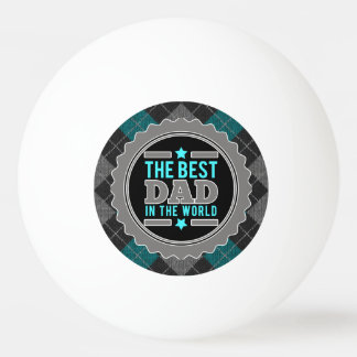 Pelota De Ping Pong Mejor Papá en el Mundo Argyle Patterned
