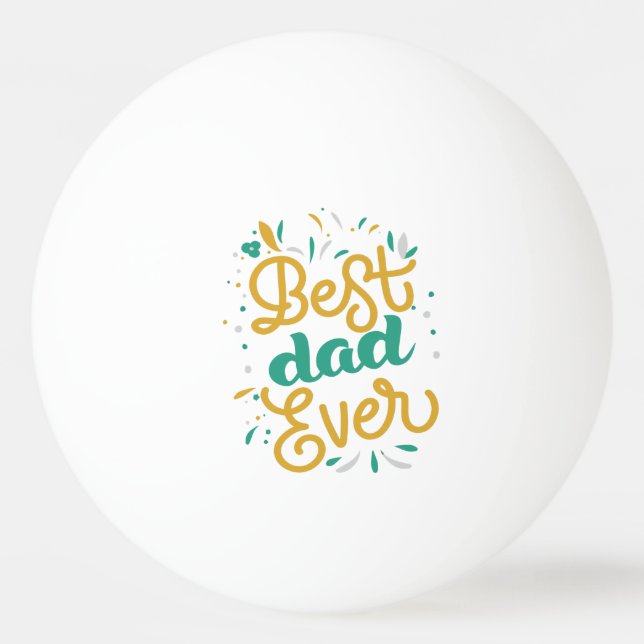 Pelota De Ping Pong Mejor Papá Nunca (Anverso)