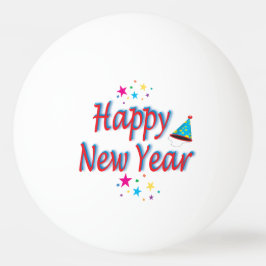Pelota De Ping Pong Mensaje Feliz Año Nuevo