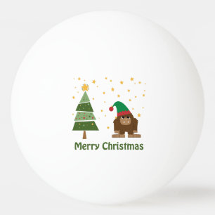 Pelota De Ping Pong Merry Christmas Bigfoot