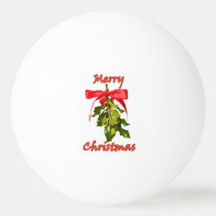 Pelota De Ping Pong Merry Christmas mistletoe