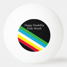 Pelota De Ping Pong Mes del Orgullo de la Discapacidad Feliz