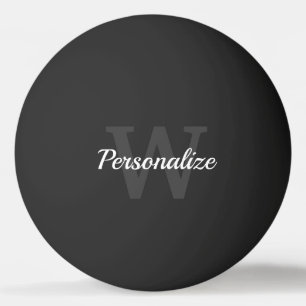 Pelota De Ping Pong Mesa de ping-pong con nombre en blanco y negro ele