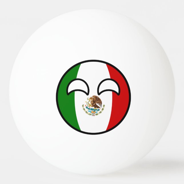 Pelota De Ping Pong México Geeky que tiende divertido Countryball (Anverso)