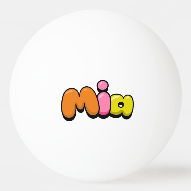 Pelota De Ping Pong Mia (Anverso)