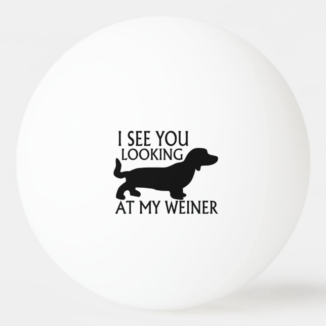 Pelota De Ping Pong Mirando a mi Weiner (Anverso)