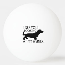 Pelota De Ping Pong Mirando a mi Weiner